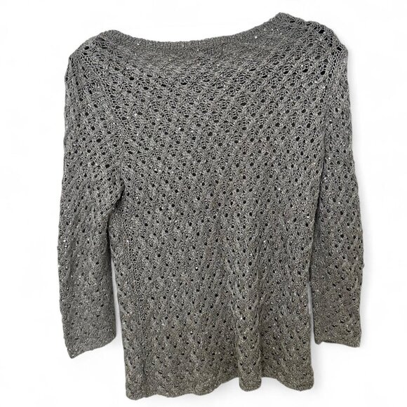 Grey Bebe knit top with sequins - Picture 2 of 8